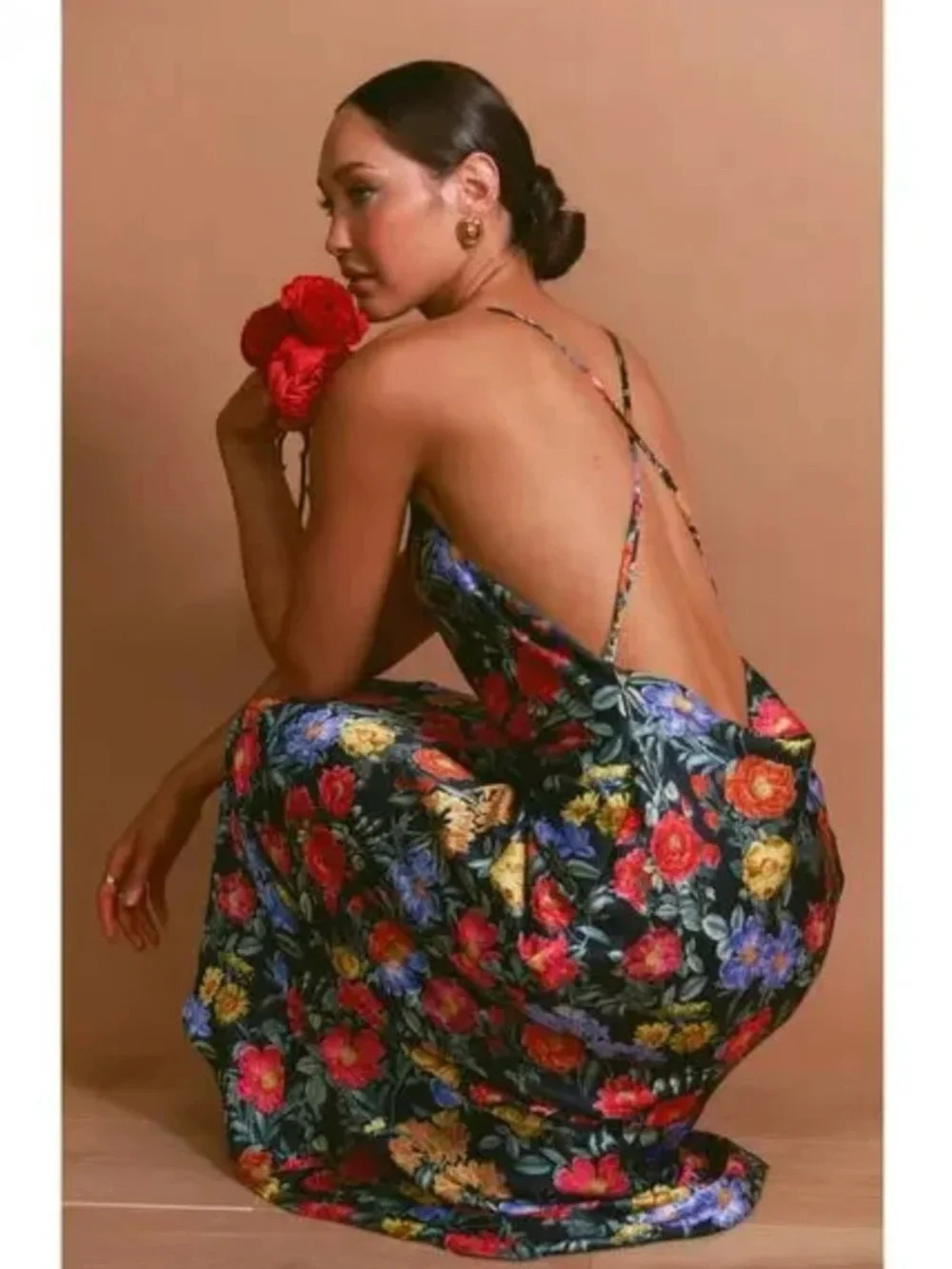 Show Me Your Mumu Hailey Slip Dress Charm Peony Print - Size Medium - Picture 4 of 6